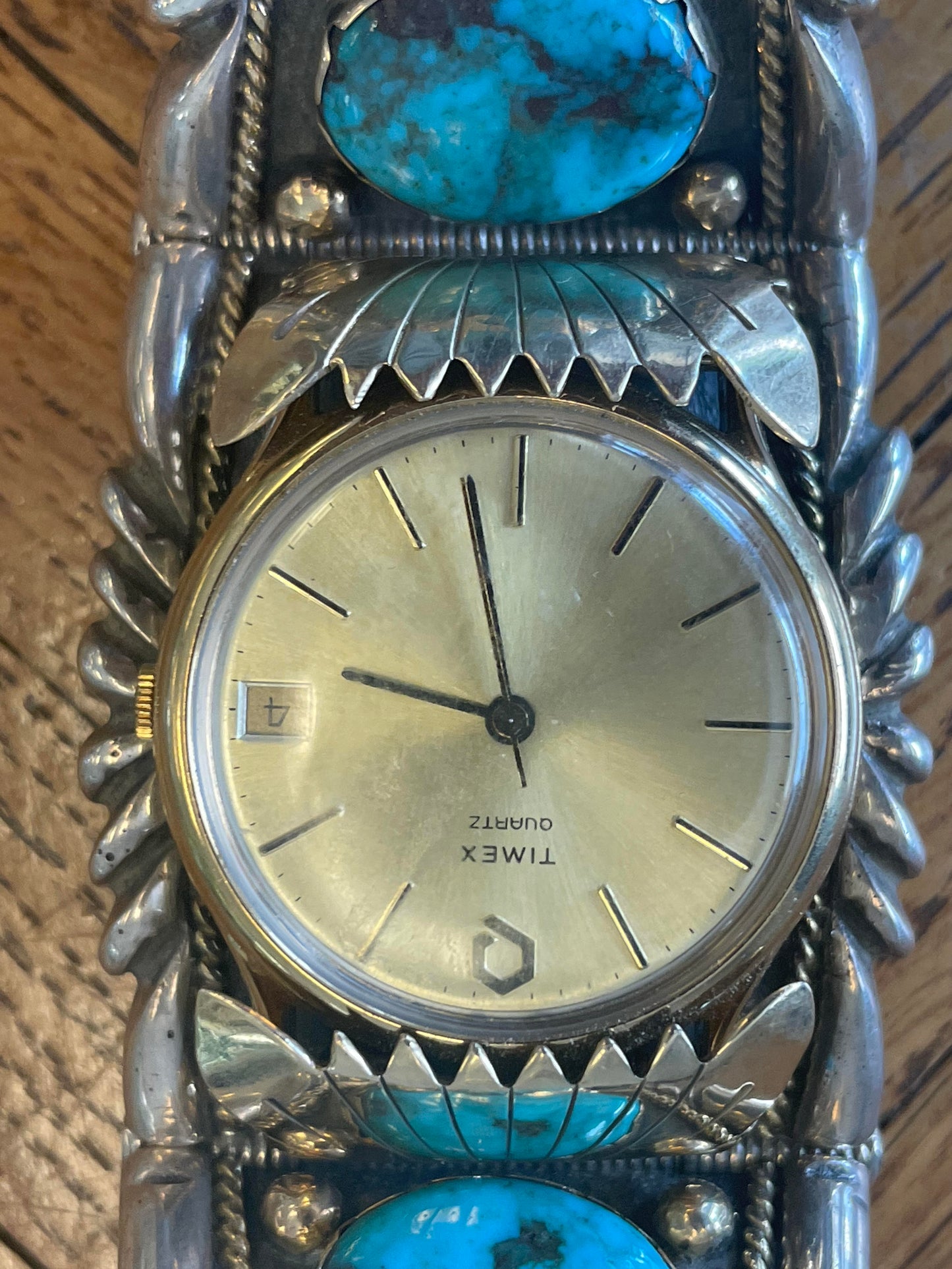 Native American Gold and Sterling Men's watch stamped WT